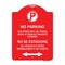 Signmission Violators Towed Away Vehicle Owners Expense W/ No Se Extacione Su Alum, 24" L, 18" H, RW-1824-22735 A-DES-RW-1824-22735 - alternate 1